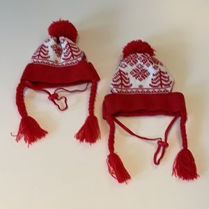 Target red /white winter Dog hat